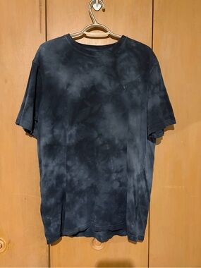 American Eagle Outfitters Black Tie-Dye Short Sleeve Tee